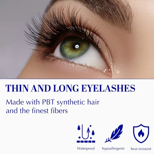 Vista 7 de Extensiones de pestañas postizas naturales de cachemira 4D, autoadhesivas, reutilizables, pestañas largas, de aspecto natural, pestañas esponjosas