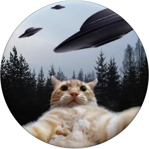 Vista 3 de PopSockets de gato divertido UFO intercambiable PopGrip
