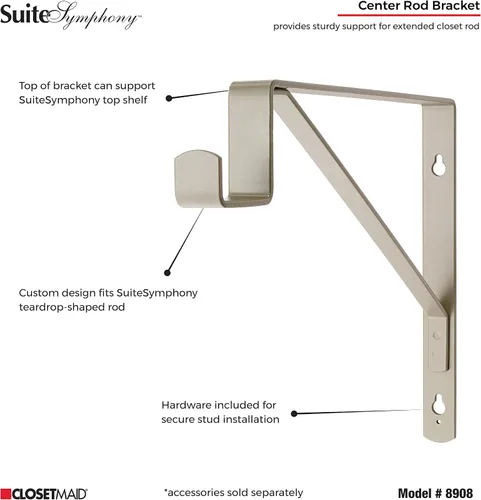 Vista 7 de Cubículo ClosetMaid SuiteSymphony de 25 x 6 pulgadas