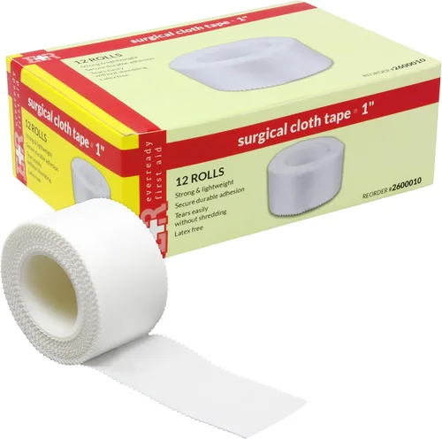 Vista 7 de Ever Ready First Aid Rollo de cinta adhesiva de tela de seda, sin látex, 2" x 10 yardas, 6