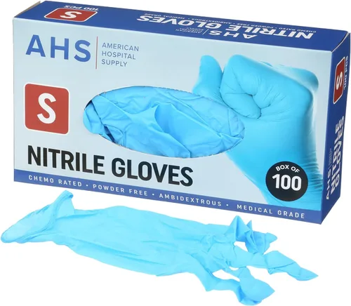 Vista 4 de American Hospital Supply Guantes de nitrilo, paquete de guantes de quimioterapia, sin polvo, de grado médico, guantes de examen Industrial