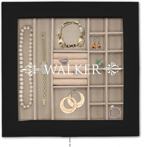 Vista 4 de My Personal Memories Joyero personalizado, bandeja y organizador con parte superior de cristal, accesorios personalizados y grabados, regalo