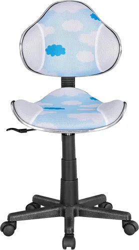 Vista 10 de JJS Silla ejecutiva de computadora con respaldo bajo para oficina en casa, silla ergonómica de malla con base extra grande y almohadillas