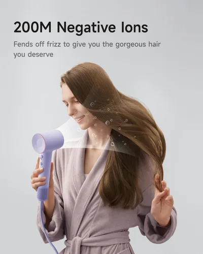 Vista 3 de Secador de Pelo Laifen SE 2, Secador de Pelo Iónico Negativo de 200 Millones con Modo Infantil y Motor Sin Escobillas de 108,000 RPM, Secador