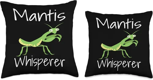 Vista 3 de Funny Praying Mantis Gifts Funny Whisperer Praying Mantis Humor Bug Lover - Almohada de 16 x 16 pulgadas, multicolor