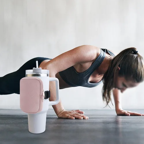 Vista 5 de Bolsa para botella de agua Stanley de 40 onzas con asa, accesorios de gimnasio para mujer, bolsa para cinturón compatible con Stanley/Accesorios