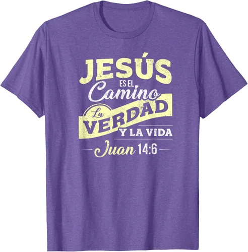 Vista 6 de Camisas de la Biblia de Jesus para los Cristianos Camiseta Española Negro