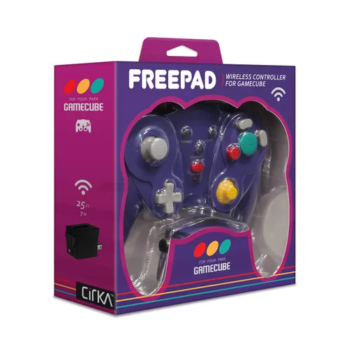 Vista 2 de CirKa "FreePad" Wireless Controller for GameCube (Purple)