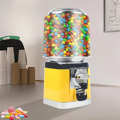 Vista 5 de Máquina expendedora de chicles y caramelos, máquina dispensadora de dulces comercial, máquina automática de chicles y caramelos de goma de mascar