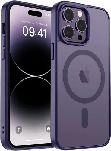 Vista 231 de zapica Funda magnética para iPhone Air, con protector de pantalla de vidrio templado, compatible con MagSafe, translúcida mate, a prueba de golpes
