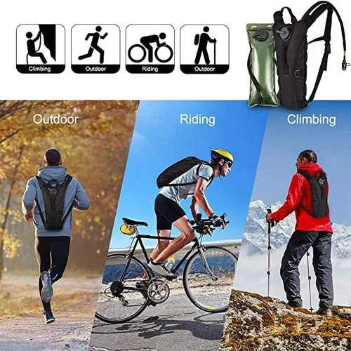 Vista 5 de Bolsa de agua táctica de 3L para vejiga, mochila de camello para senderismo al aire libre, camping, militar, portátil, hidratación, bolsa