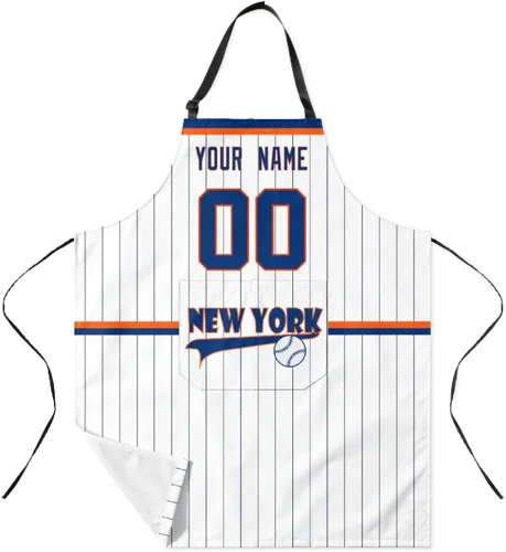 Vista 25 de ANTKING Custom Apron with Pocket Custom Any Name and Any Number Gifts for Dad Men Fans