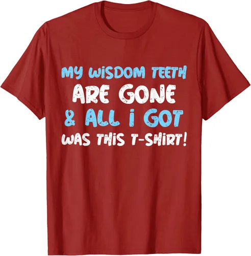 Vista 41 de My Wisdom Teeth Are Gone! Camiseta divertida de muelas del juicio, Negro