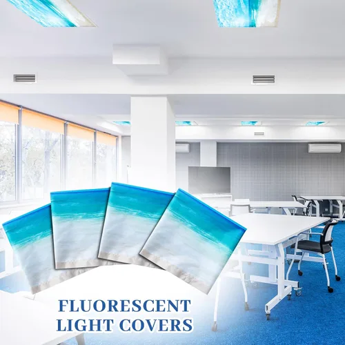 Vista 6 de Hortsun 6 cubiertas de luz fluorescente, filtros de luz magnéticos de 4 x 2 pies, imprescindibles para suministros para profesores, cubiertas