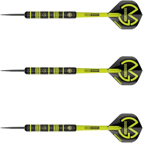 Vista 2 de Winmau Michael van Gerwen - Dardos de punta de acero de latón con revestimiento de ambición de 0.78 oz - MvG