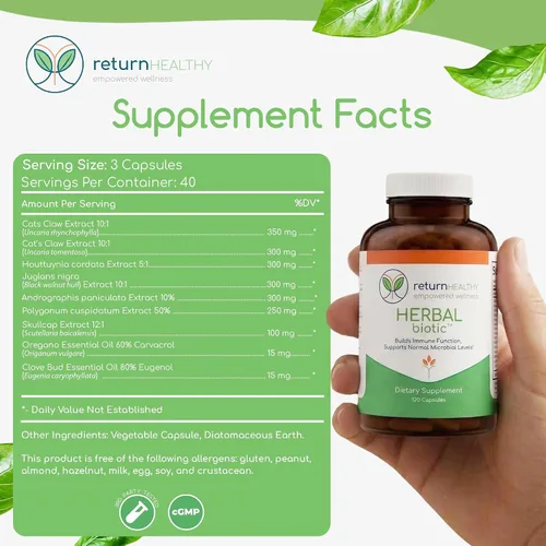 Vista 8 de Biotico herbario, vitaminas de apoyo inmunológico, refuerzo natural del sistema inmunológico para adultos, suplemento de apoyo inmunológico