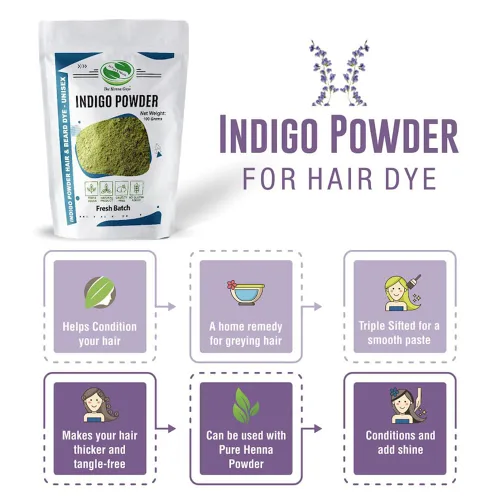 Vista 5 de 200 Gramos de Polvo de Índigo para Tinte/Color de Cabello - The Henna Guys