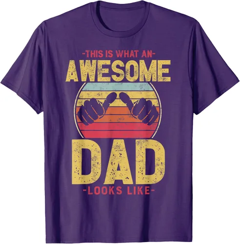 Vista 22 de This is what a awesome dad looks like T-Shirt, Negro