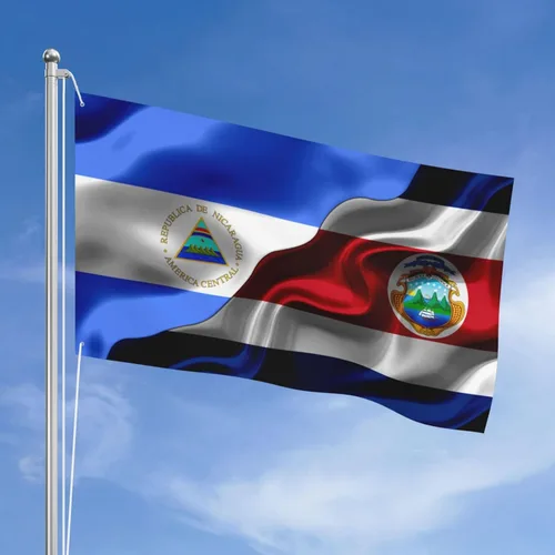 Vista 14 de Banderas de Honduras y República Dominicana para exteriores de 3 x 5 pies, tres capas de tela para coser a doble cara, impresión de 3 x 5 pies