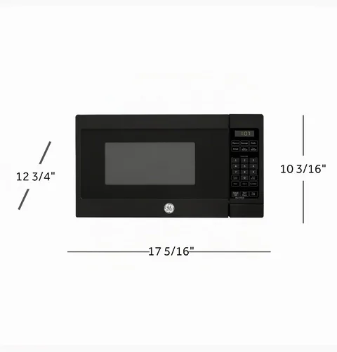 Vista 3 de GE Horno microondas para encimera, compacto de 0.7 pies cúbicos, capacidad de 700 vatios, 6 ajustes de cocción automática, tecnología de bloqueo