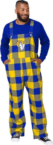 Vista 12 de FOCO NFL mens Nfl Team Logo Plaid Bib Overalls