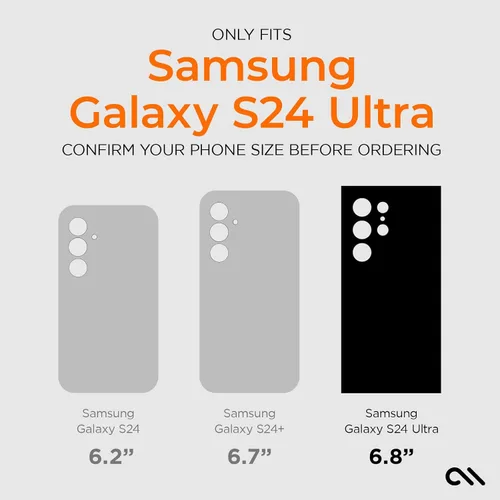 Vista 2 de Case-Mate Funda transparente resistente para Samsung Galaxy S24 Ultra [protección contra caídas D3O de 16 pies] [compatible con carga inalámbrica]