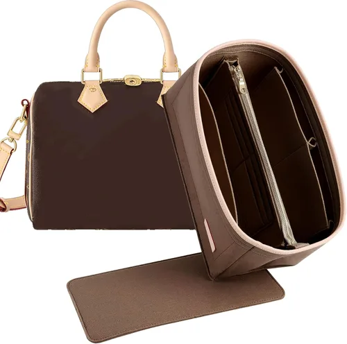 Vista 11 de Doxo Organizador de fieltro para bolso LV Speedy 20, Alma BB, Noe, Beige