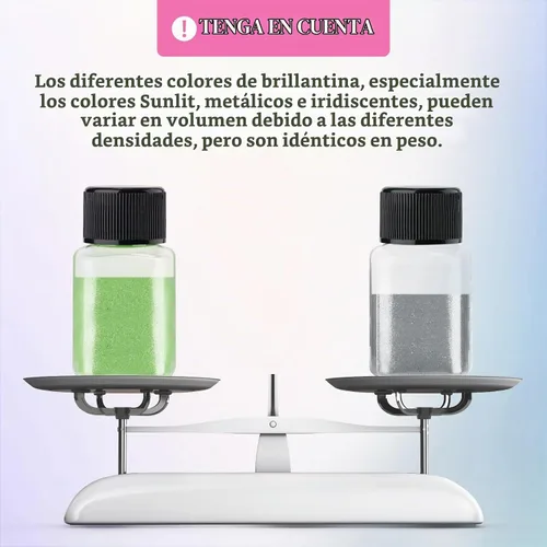 Vista 7 de NiHome Polvo brillante comestible con purpurina para bebidas, postres Metálico