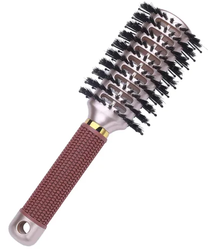 Vista 5 de PERFEHAIR Cepillo de pelo ovalado para secar con soplado, jabalí de doble cara y cepillo de cerdas de nailon para cabello de longitud media y corta