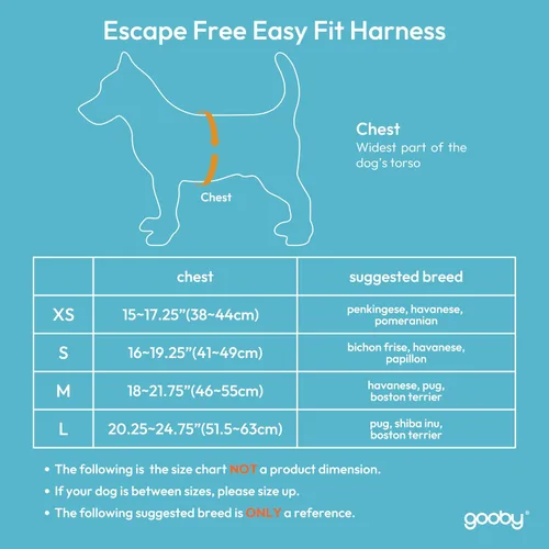 Vista 3 de Gooby Escape Free Easy Fit - Arnés para perro con fácil ajuste, color negro, talla XS, sin tirones, con hebilla de liberación rápida, perfecto