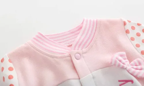 Vista 3 de Mameluco de una pieza para bebé de algodón suave con pies para bebés de 0 a 12 meses