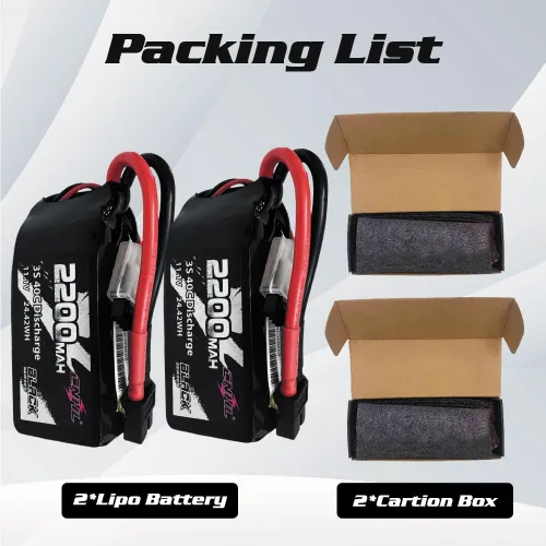 Vista 6 de CNHL Batería Lipo de 2200 mAh 3S 40C 11.1V Shorty Lipo Batería con enchufe XT60 para RC Avión Coche Helicóptero FPV Drone Truggy Truck Crawler