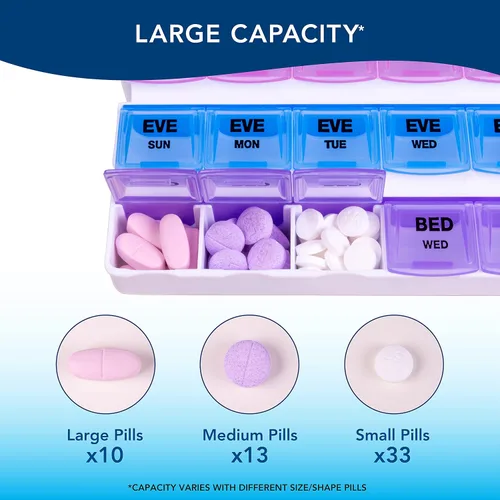 Vista 3 de Organizador de píldoras Apex para 7 días , 70069B, Paquete de 1, Multicolor, 1, 1