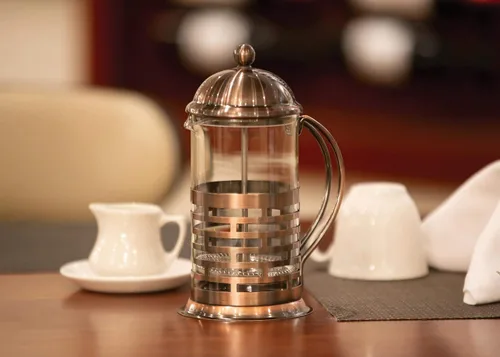 Vista 2 de Service Ideas T677BRNZ Prensa de café de ladrillo, 0.8L, acabado en bronce