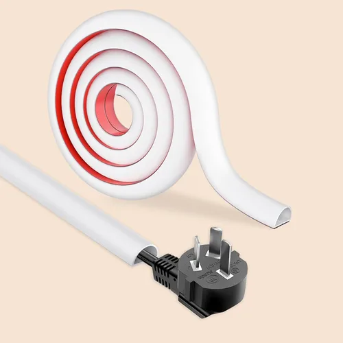 Vista 9 de Cubierta de cable de pared autoadhesiva de 39 pulgadas para paredes, cubierta de cable flexible para una fácil gestión de cables, 0.59 pulgadas