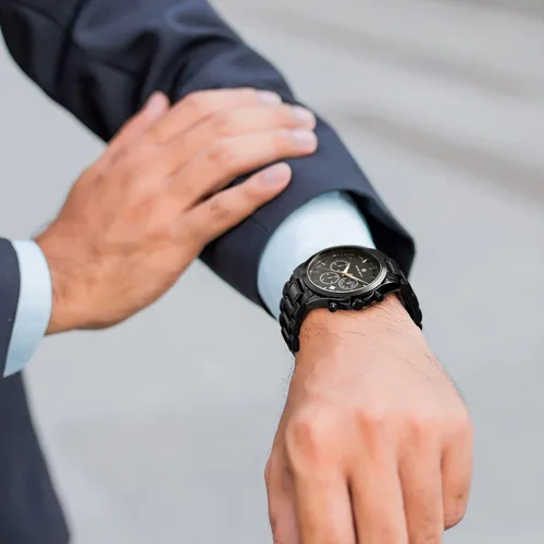Vista 7 de AKNIGHT Men Watch Watch for Men Chronograph Analog Quartz Wristwatches Waterproof Wrist Watches Fashion Business Classic Watch, Easy Read Dress