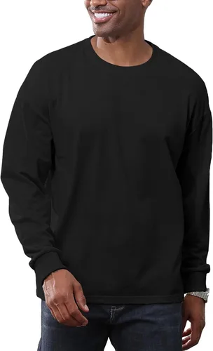Vista 4 de Opomelo Men's Fashion Loose Fit T-Shirt Crew Neck Workout T Shirt Athletic Lightweight Long Sleeve Shirt