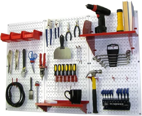 Vista 33 de Organizador de herramienta control de pared 30-wrk-400wb estándar panel perforado mesa de trabajo de metal, 30-WRK-400 BB