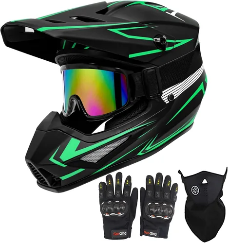 Vista 11 de Casco de motocross para jóvenes, cascos de bicicleta de tierra para niños, cascos de motocicleta todoterreno, bicicleta de montaña, BMX, MX