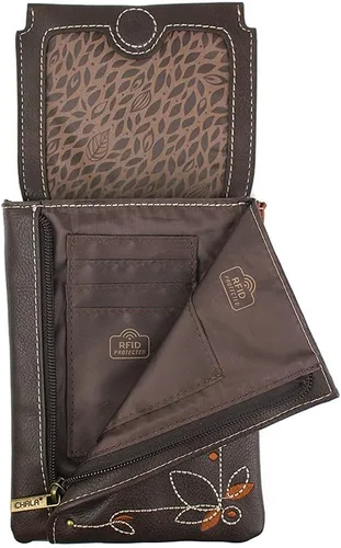 Vista 2 de CHALA RFID Criss Crossbody - Bolso de mano para teléfono celular, de piel sintética para mujer, con correa ajustable RFID, Faux Leather, Adjustable