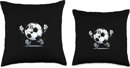 Vista 3 de Cartoon Soccer Ball Costume for Boys and Girls Throw Pillow