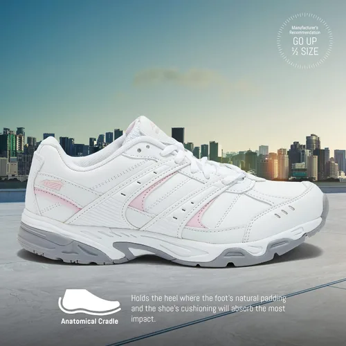 Vista 3 de Avia Verge Womens Sneakers - Tennis, Court, Cross Training, or Pickleball Shoes for Women, Classic Black or Walking White Sneakers with Arch