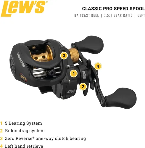Vista 2 de Carrete Baitcast Lew's Classic Pro Speed Spool SLP