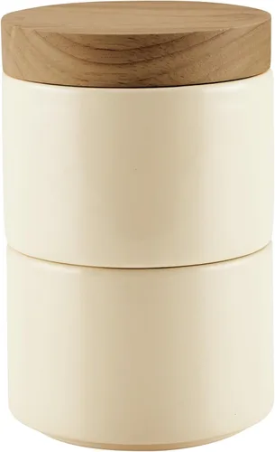 Vista 19 de Rachael Ray Ceramics - Juego de cajas apilables para especias y condimentos con tapa, 2 piezas, azul agave