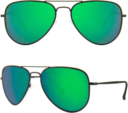 Vista 12 de MAXJULI Gafas de sol polarizadas estilo aviador para cabezas grandes para hombres y mujeres 8123 Plateado/Gris (silver frame/grey lens)