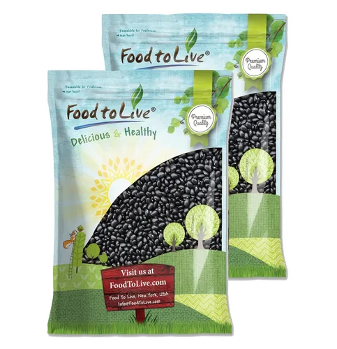 Vista 9 de Food to Live Frijoles de tortuga negra, 8 onzas de frijoles secos enteros, germinables, veganos, kosher, a granel. Bajo en sodio. Gran fuente