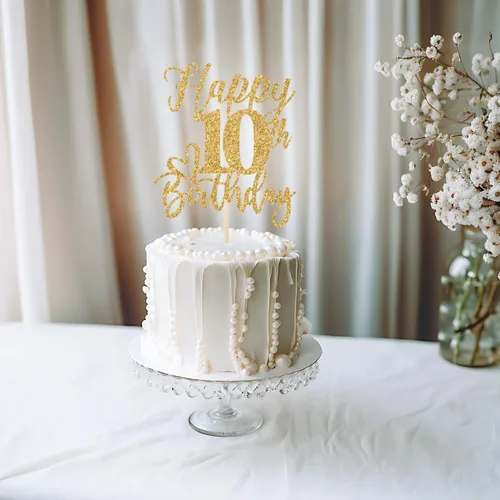 Vista 7 de Decoración para pastel de cumpleaños número 10, decoraciones de cumpleaños número 10, doble dígito, Hello 10, suministros para fiesta de cumpleaños