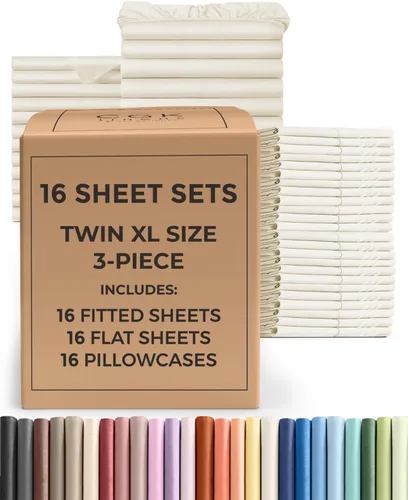 Vista 33 de Pack of 2, Twin Size 3 Piece Sheet Set - Breathable & Cooling - White