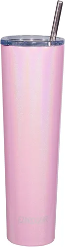 Vista 7 de Ezprogear Vaso delgado delgado de acero inoxidable 34oz-P1, negro/oro rosa 34 oz Negro/Oro Rosa