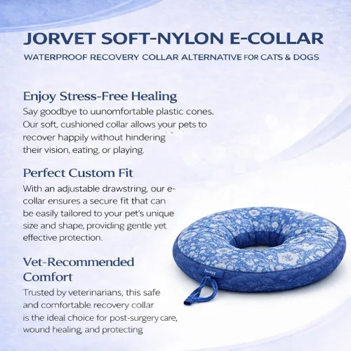 Vista 6 de JorVet Collar electrónico de nailon suave para gatos y perros Alternativa al collar de recuperación impermeable Evita lamer, masticar y fácil